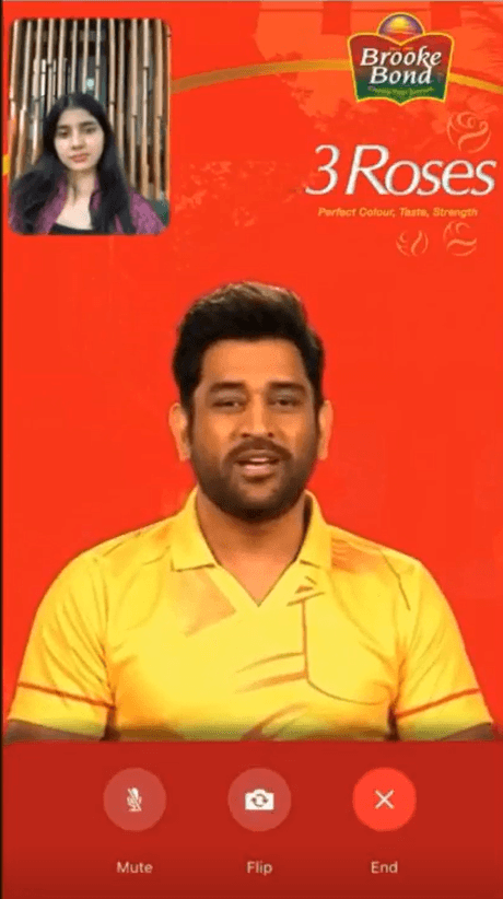 Brooke Bond 3 Roses conversational AI video call experience