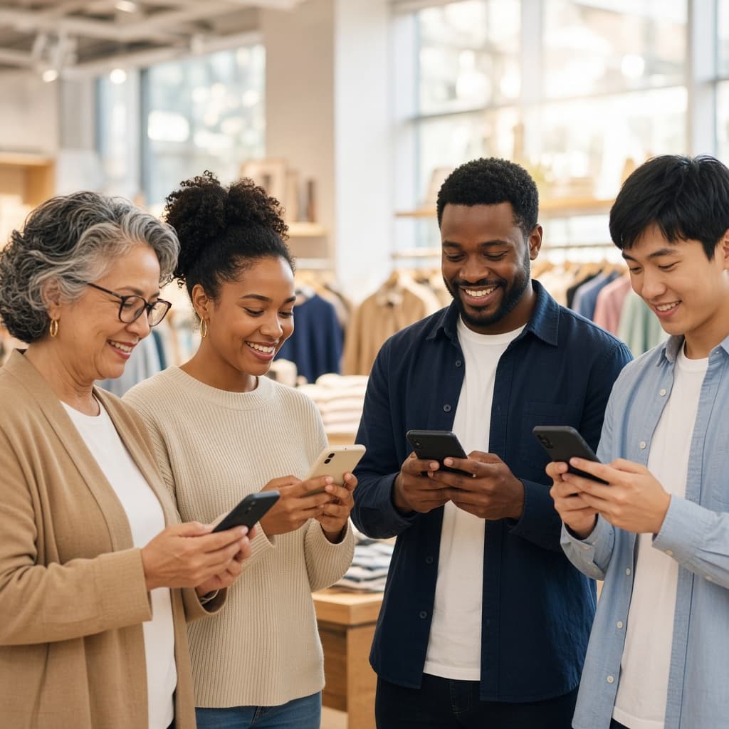 Diverse audiences engaging with brand campaigns