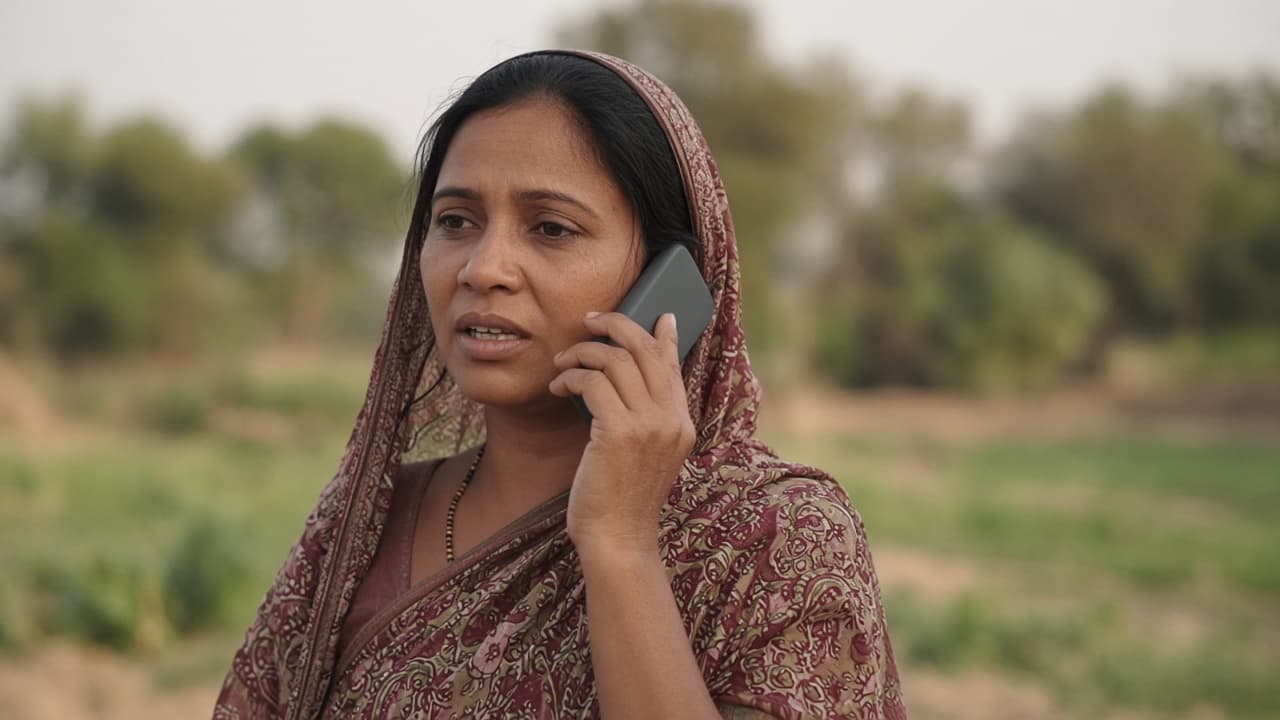 Rural consumer on a voice call with a feature phone