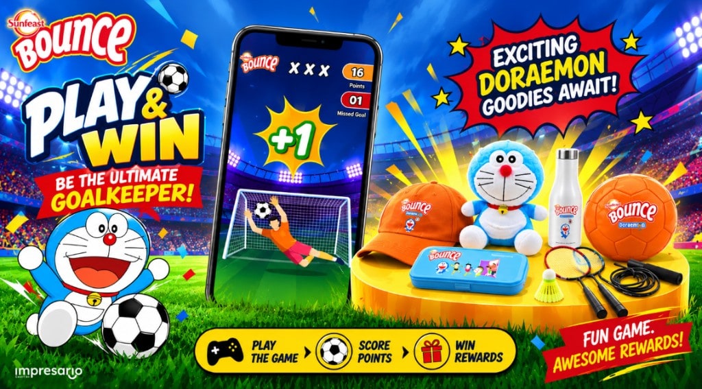 Sunfeast Bounce Play & Win contest campaign creative