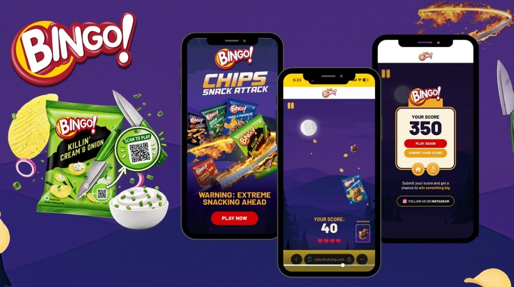 McDonald’s Korean Range branded AR game on mobile